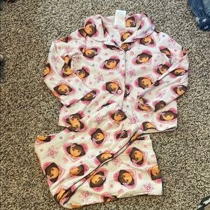 Nickelodeon Pink Dora Character Pajama Set